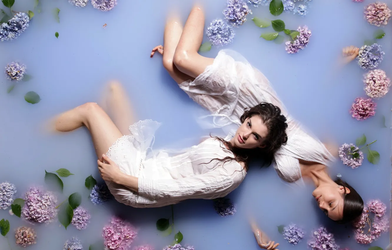 Photo wallpaper girl, pose, background