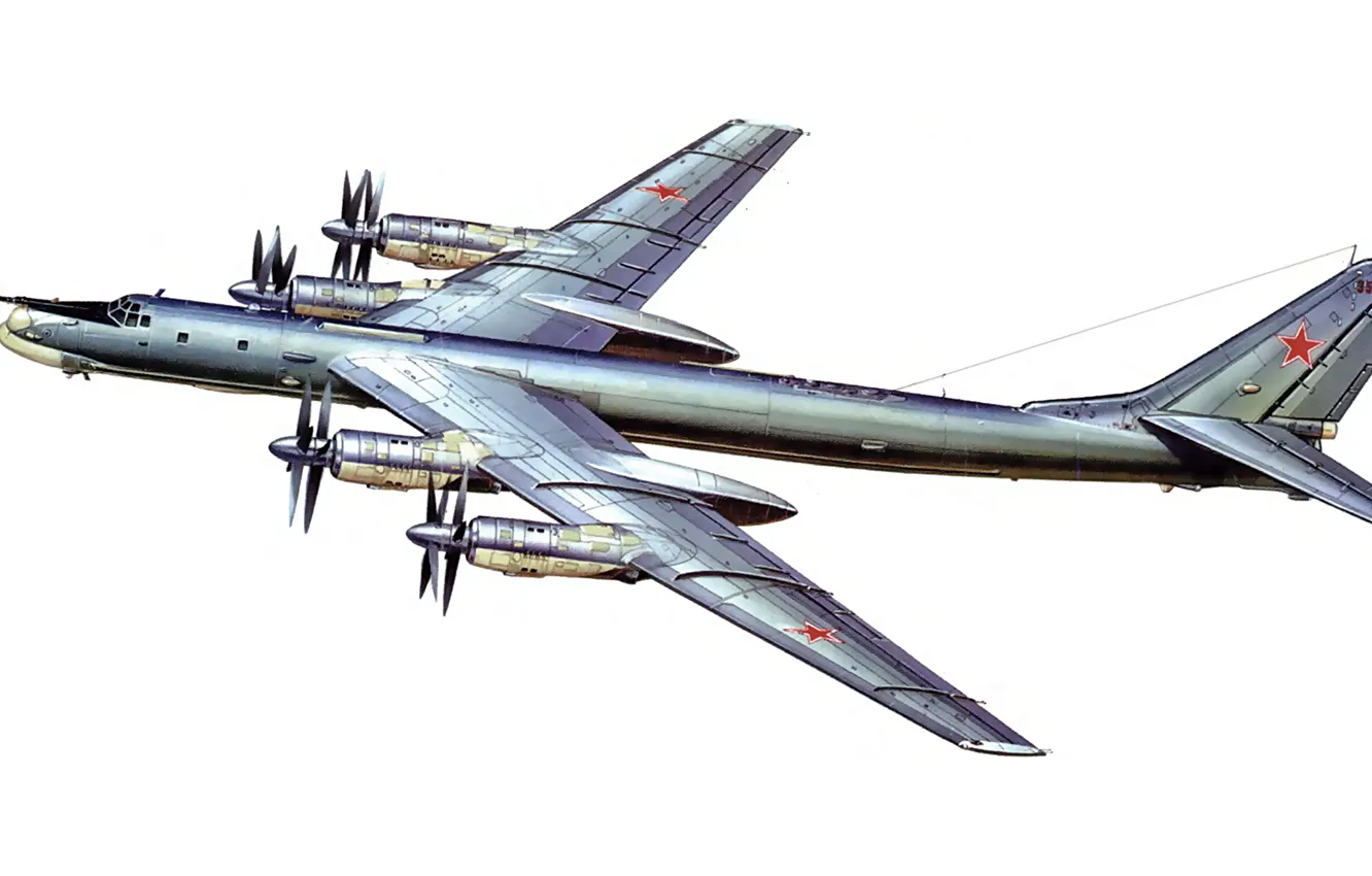 Photo wallpaper bomber, bear, strategic, Soviet, Tu-95MS, turboprop, Intercontinental, Missile