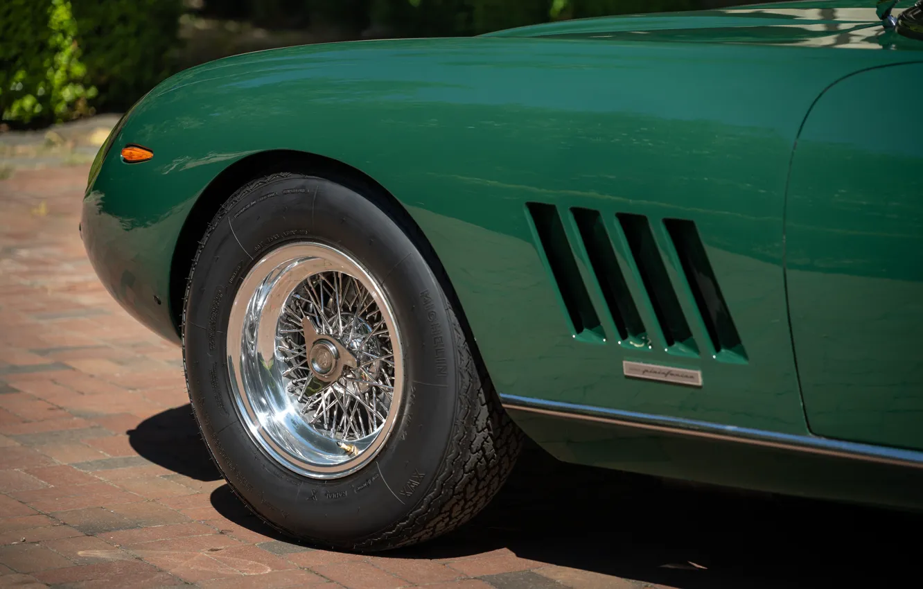 Photo wallpaper Ferrari, close-up, wheel, 275 gtb, Ferrari 275 GTB