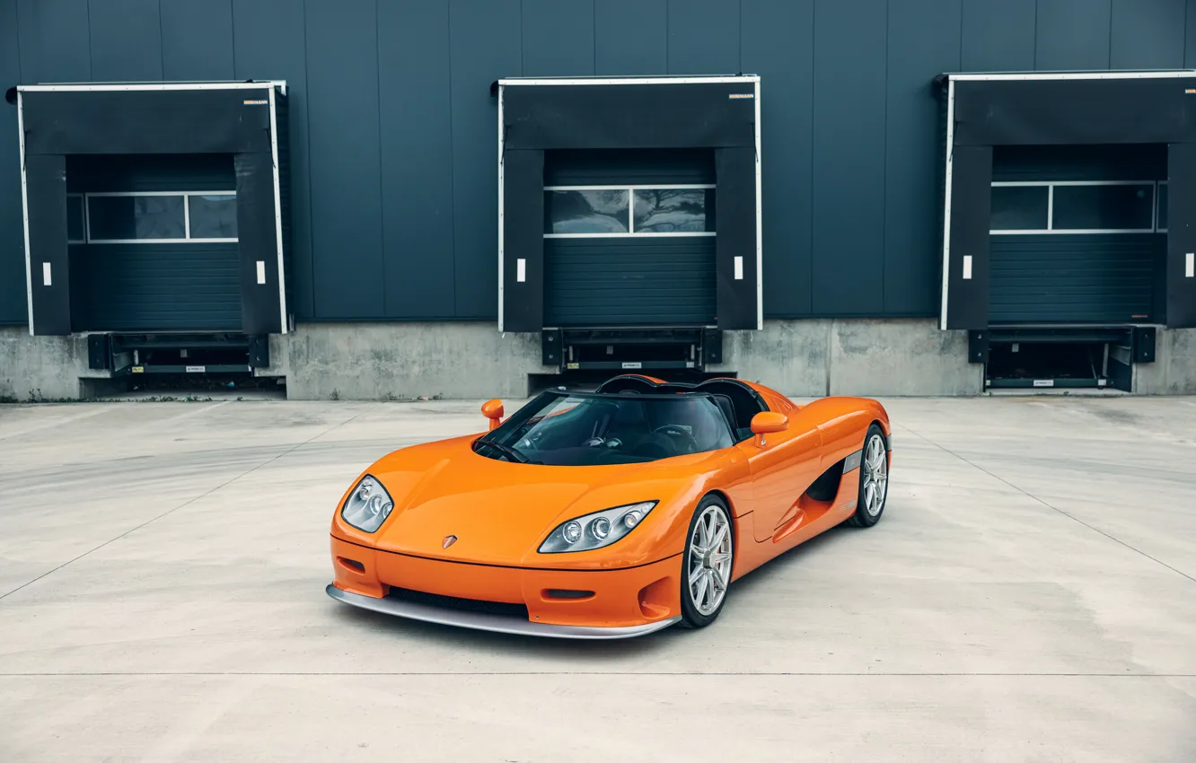 Photo wallpaper car, Koenigsegg, supercar, orange, without a roof, CCR, Koenigsegg CCR