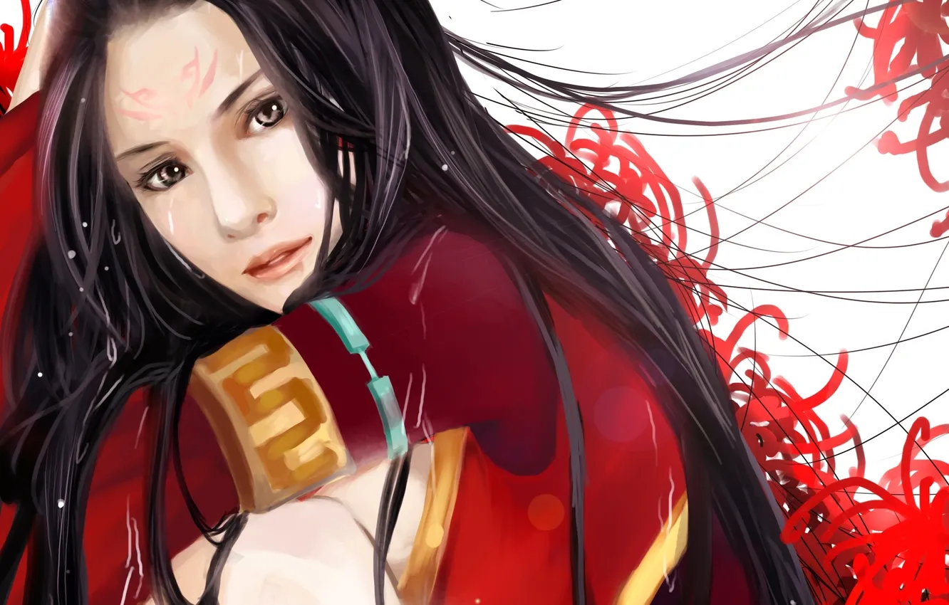 Photo wallpaper girl, flowers, art, tattoo, source request, object spring