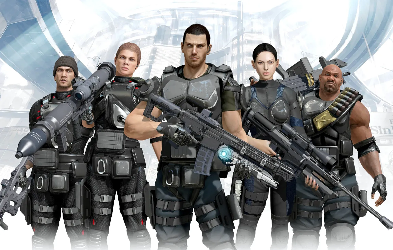 Photo wallpaper Action, cyberpunk, Binary Domain, Dan Marshall, Sega, Faye Lee, Big Bo, Rachael Townsend