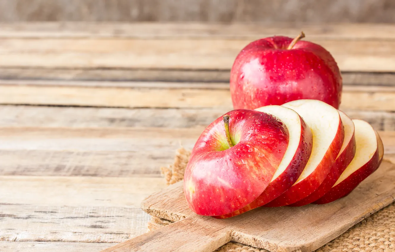 Photo wallpaper apple, fruit, cut