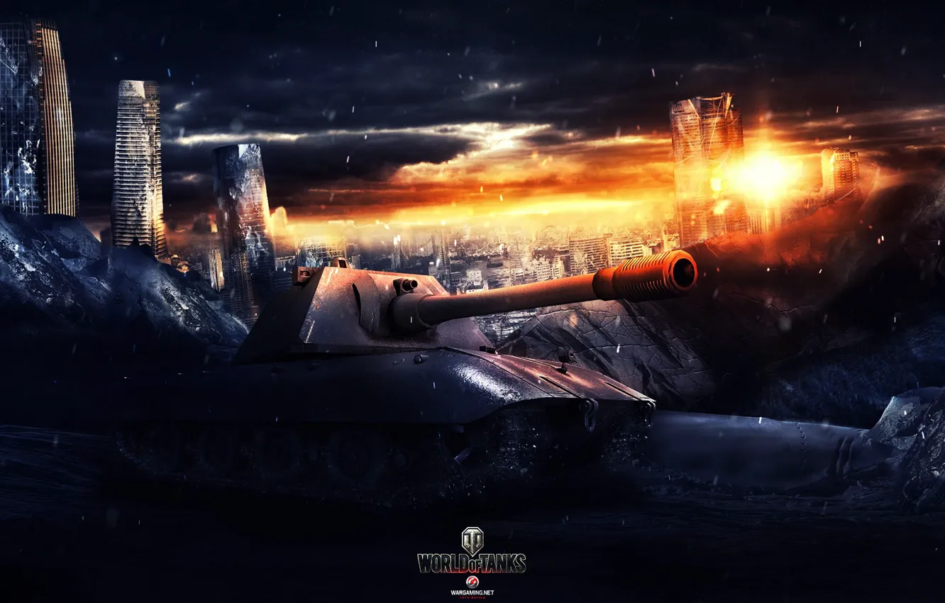 Photo wallpaper World of Tanks, Wargaming Net, FuriousGFX, E100