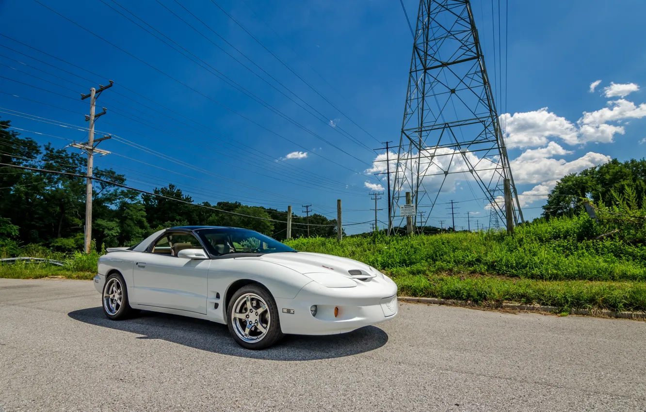 Photo wallpaper 2000, Pontiac, White, Firebird