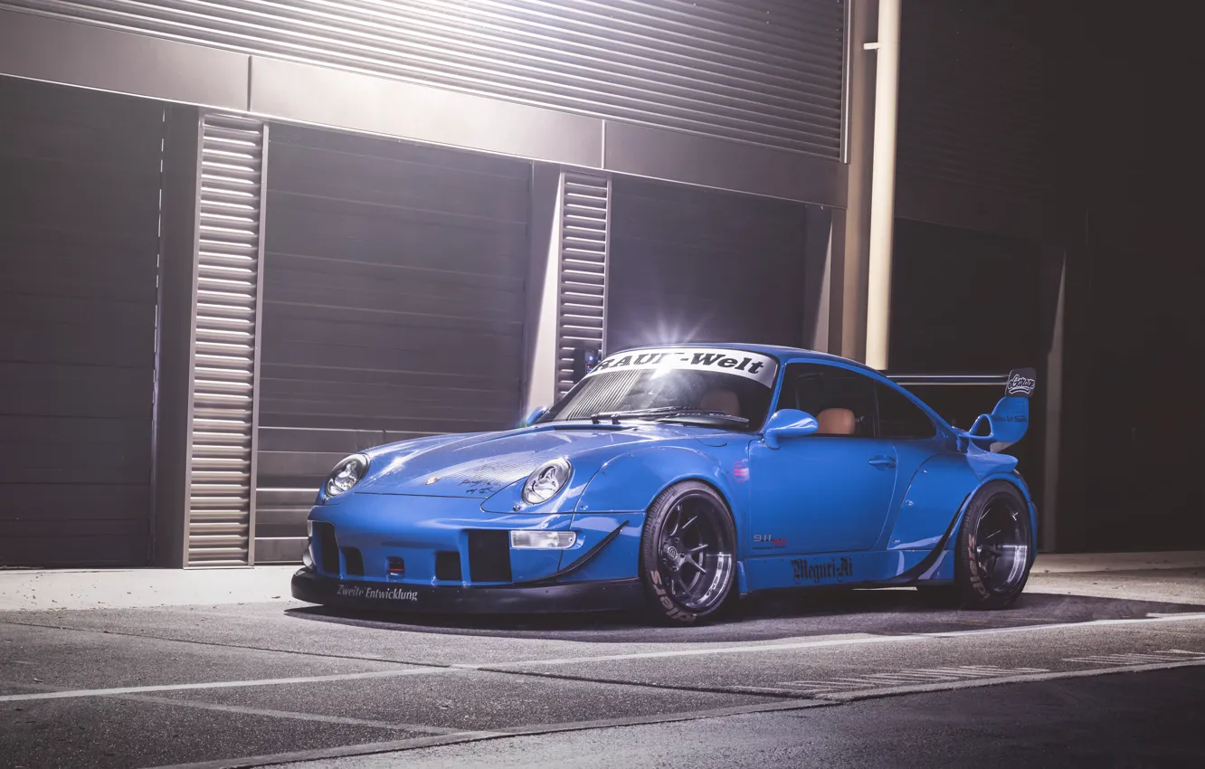 Photo wallpaper 911, Porsche, Blue, GT3, 993