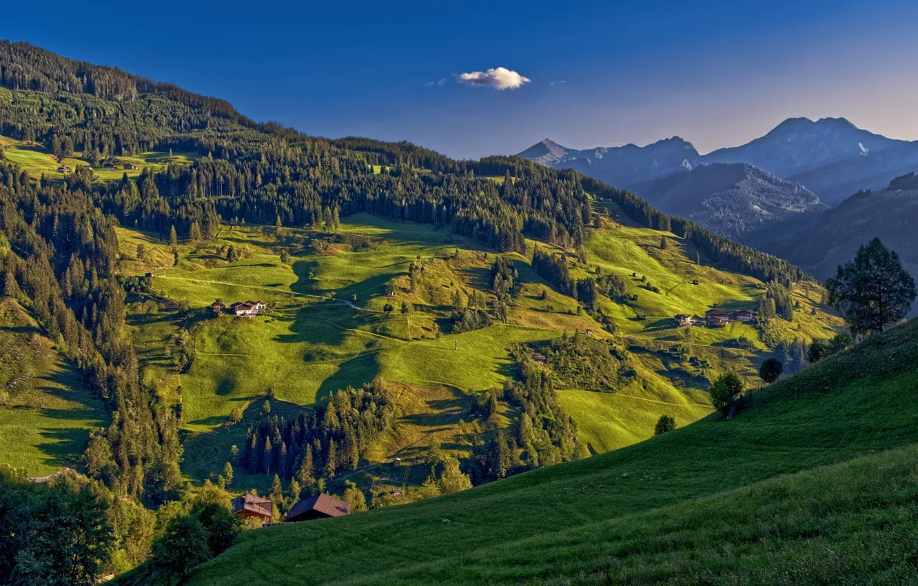 Photo wallpaper mountains, Austria, Thalgau, Grossarl