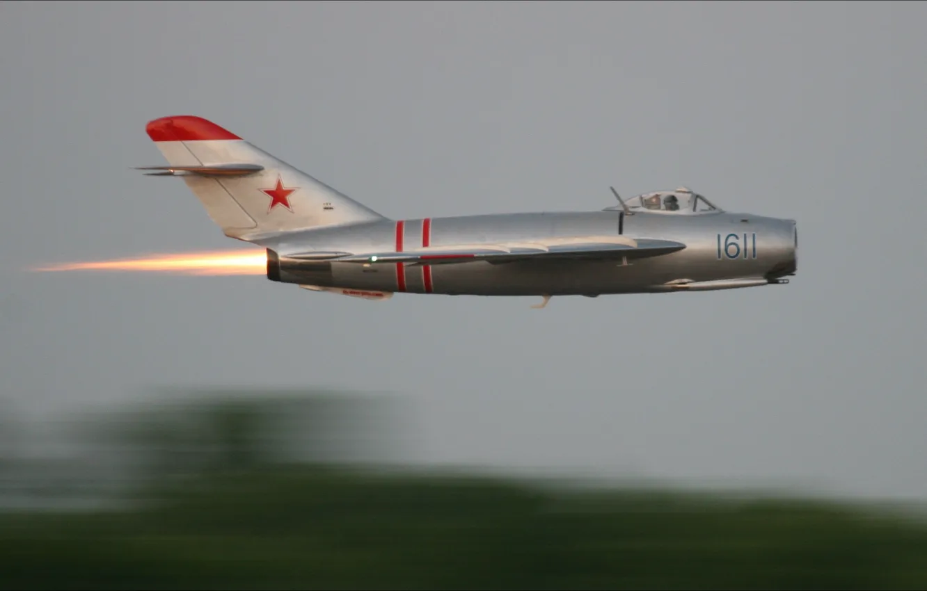 Photo wallpaper aviation, speed, technique, The MiG-15