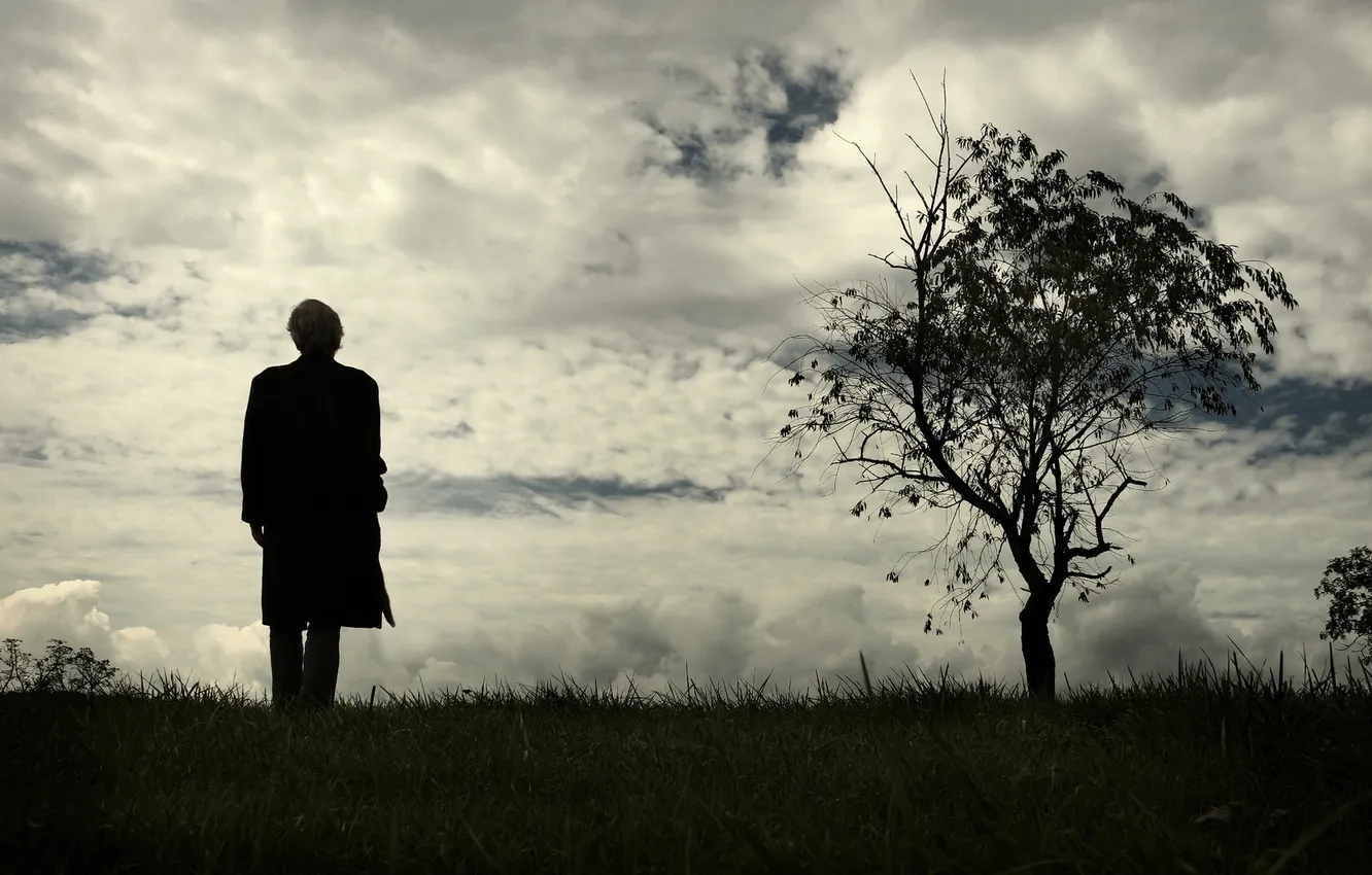 Photo wallpaper the sky, mood, people