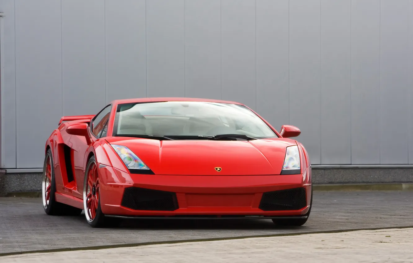 Photo wallpaper red, supercar, Lamborghini, Gallardo, Lamborghini Gallardo, GTV, IMSA