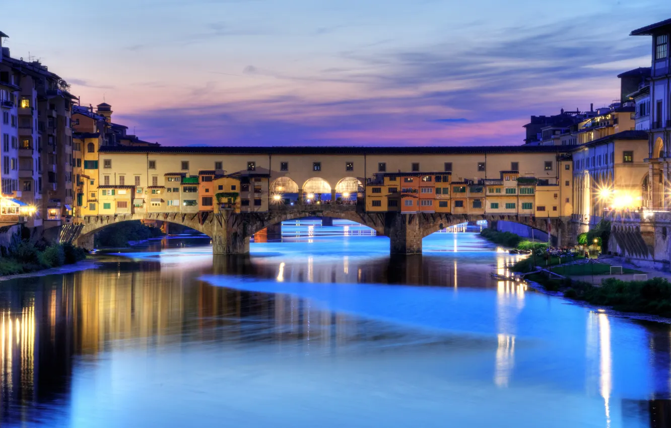 Photo wallpaper the sky, water, the city, Italy, Florence