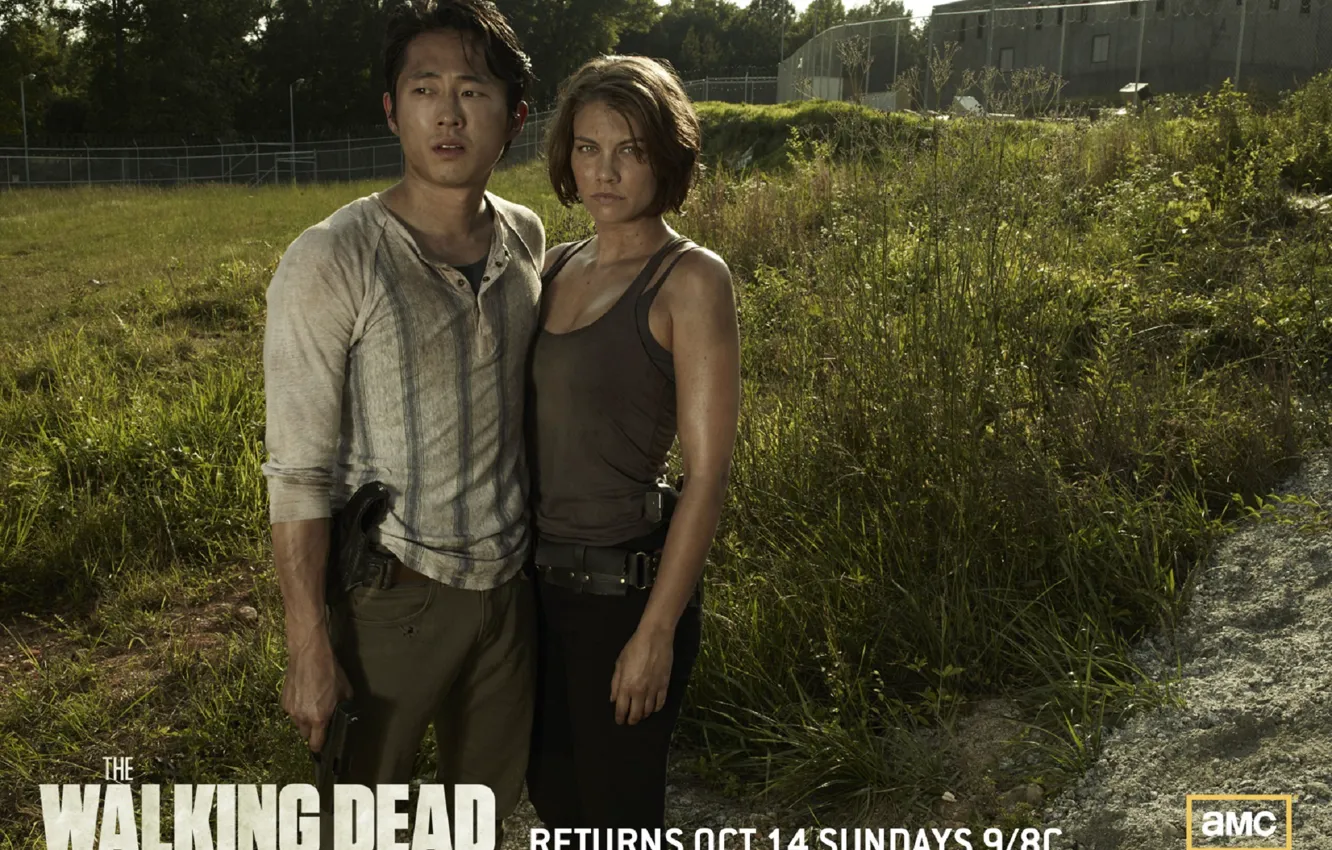 Photo wallpaper The Walking Dead, The walking dead, Sarah Wayne Callis, Sarah Wayne Callies, Steven Yeun, Steven …