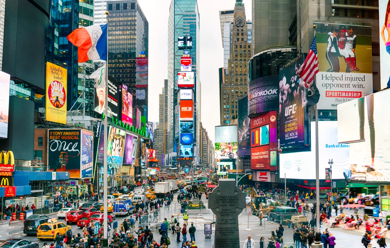 Photo wallpaper colors, USA, cars, New York, Manhattan, NYC, New York City, spectrum