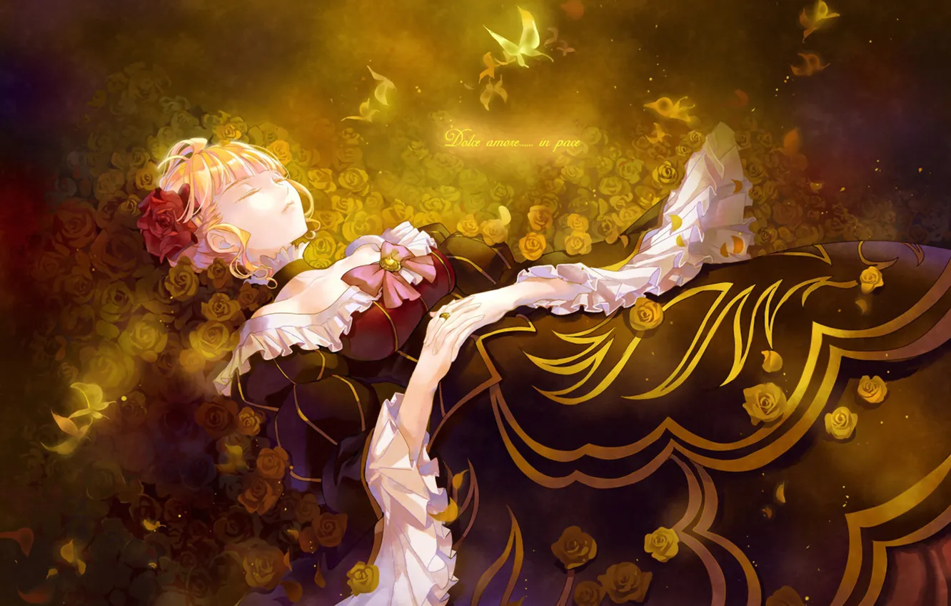 Photo wallpaper girl, anime, art, Umineko no Naku Koro ni, Beatrice, upscale