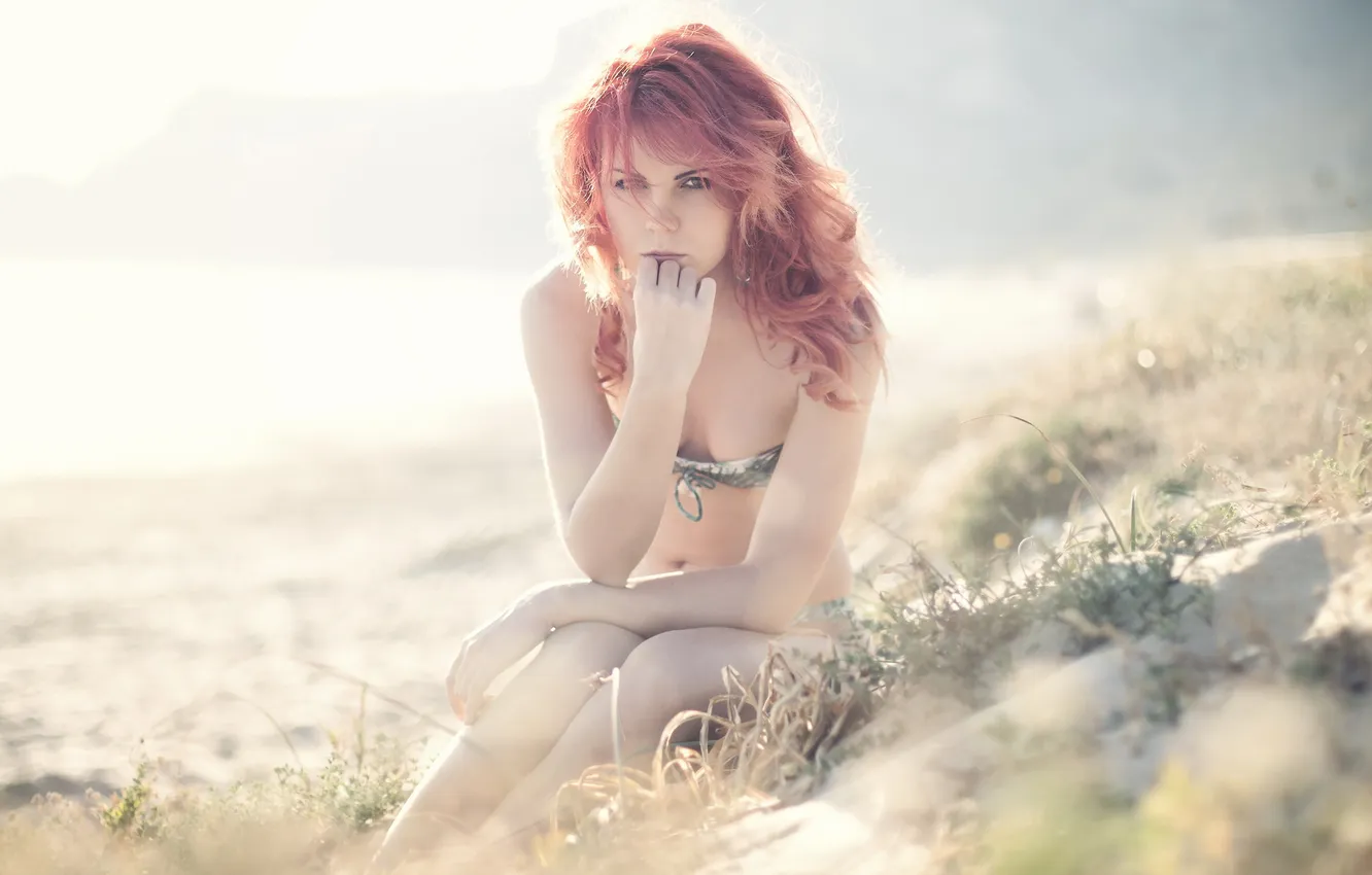 Photo wallpaper look, girl, Evelin