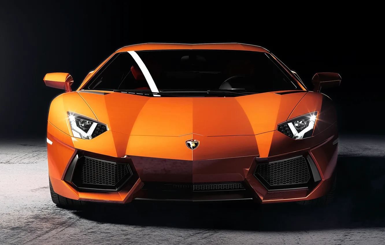 Photo wallpaper Auto, Machine, Orange, Car, Lamborghini Aventador, Sportcar, Transport & Vehicles, by Chris Davis