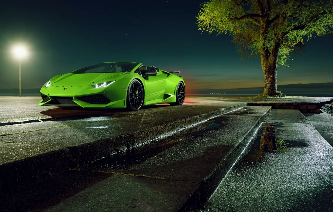 Photo wallpaper Lamborghini, supercar, convertible, Spyder, spider, Lamborghini, Novitec Torado, Huracan