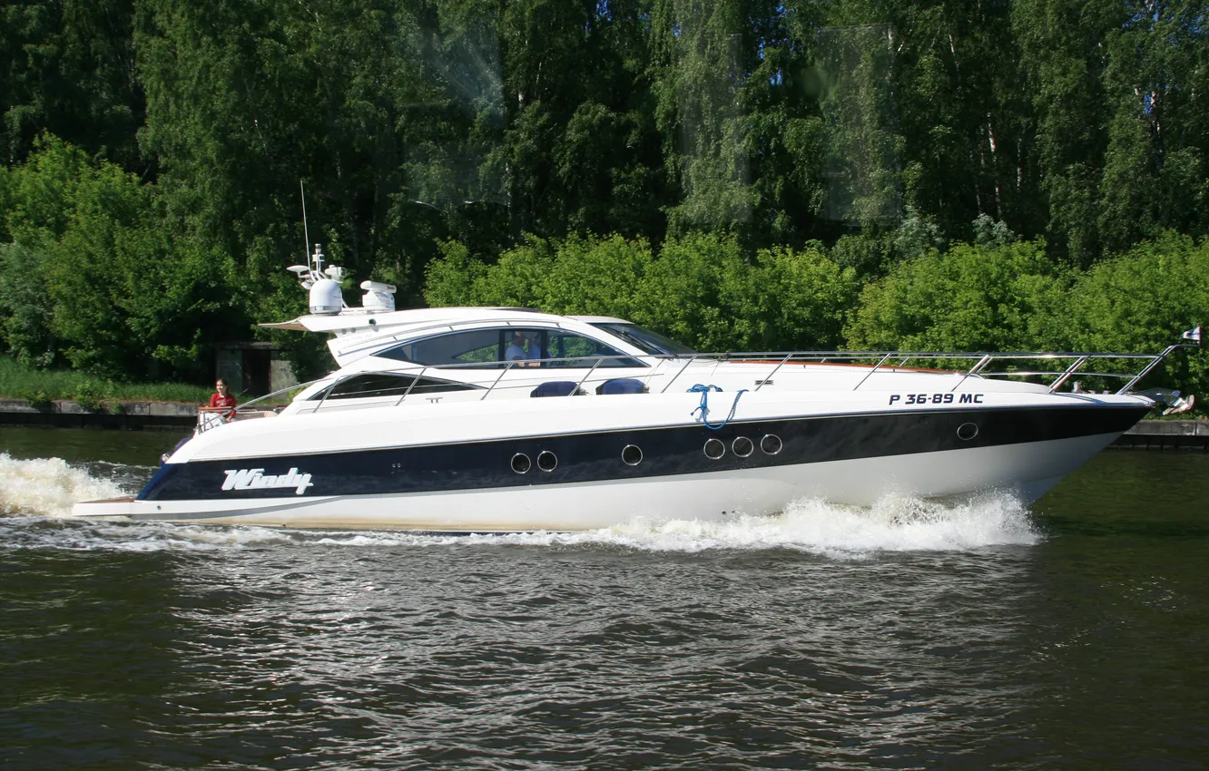 Photo wallpaper water, river, mood, stay, yacht, walk, floats, other equipment