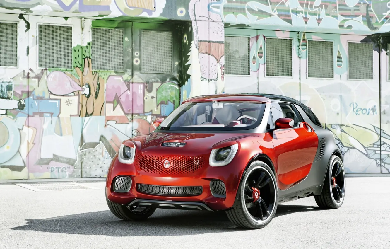 Photo wallpaper Concept, red, the concept, the front, Smart, smart, Forstars, grafiti.background