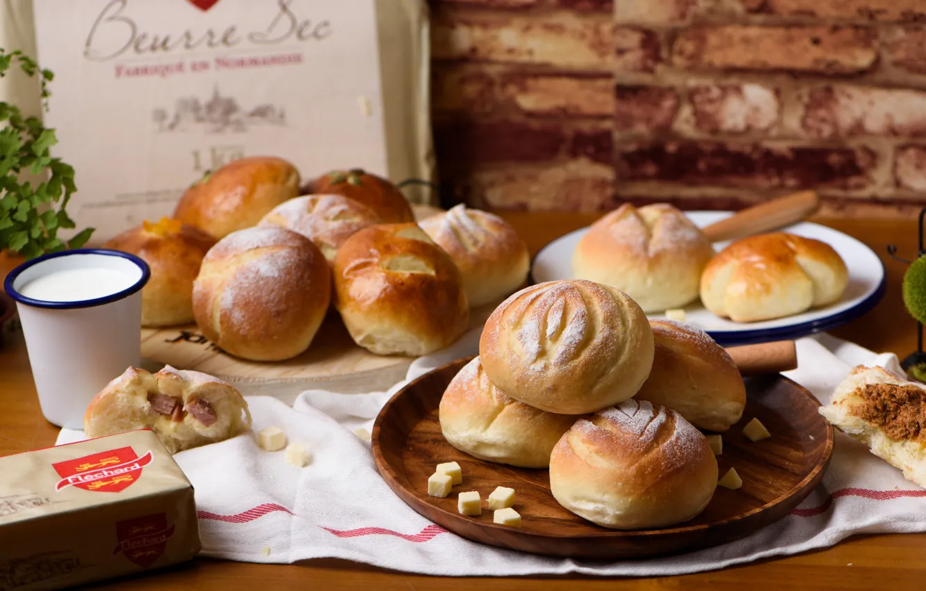 Photo wallpaper bread, cakes, buns