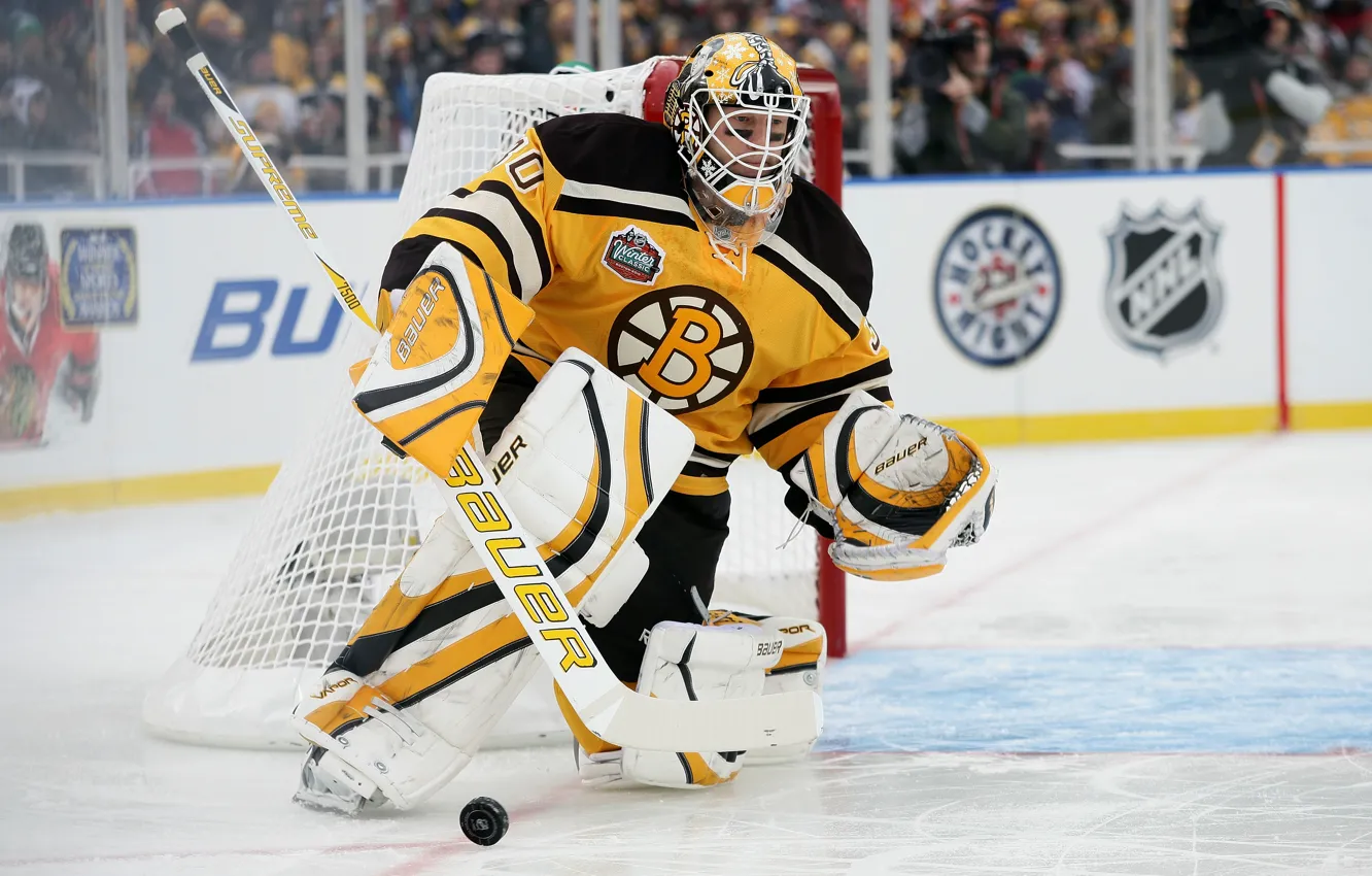 Photo wallpaper hockey, Boston, NHL, NHL, bruins, tim, goalkeeper, Thomas