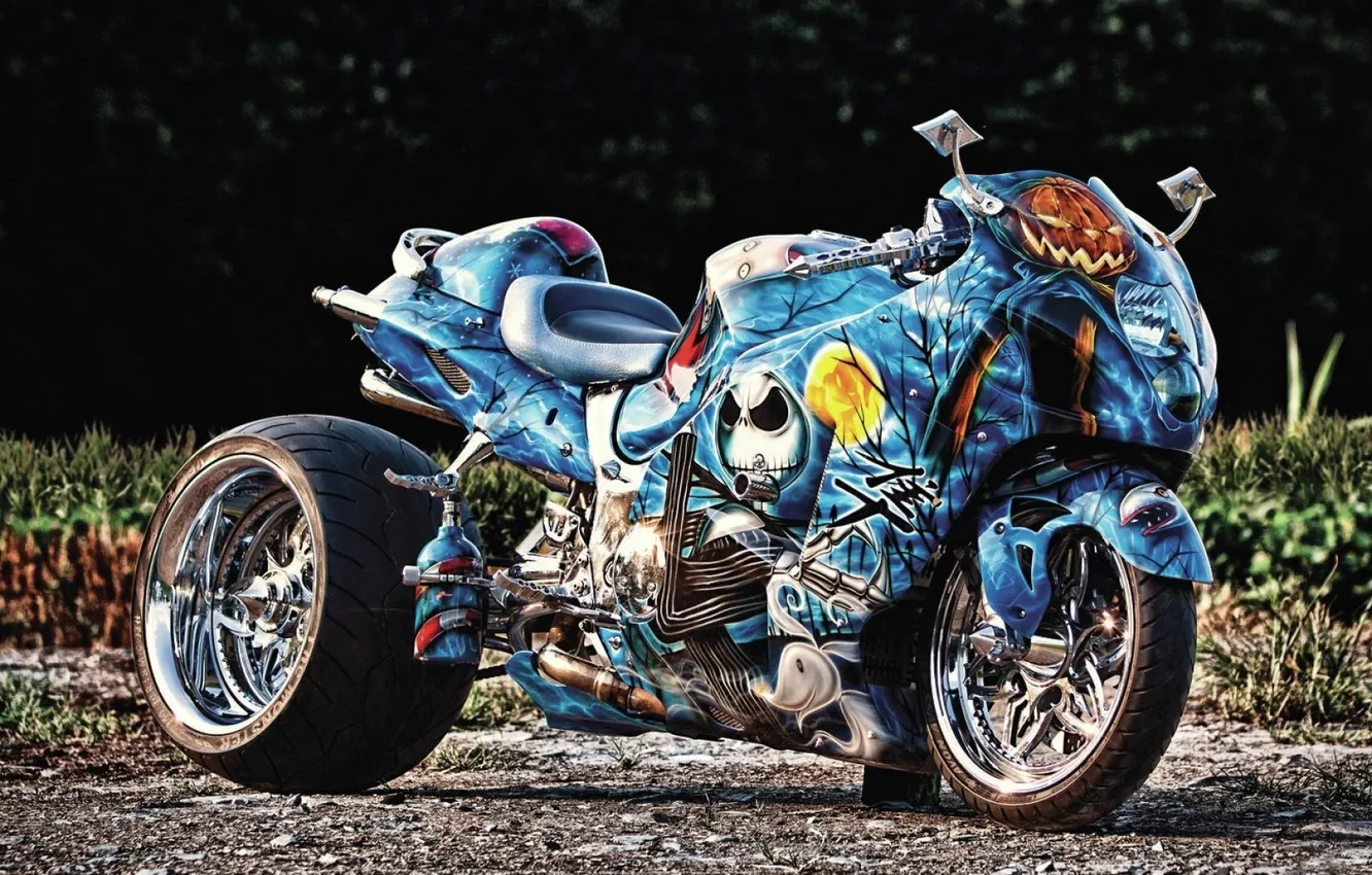 Photo wallpaper tuning, wheel, airbrushing, drives, sportbike, NITRO