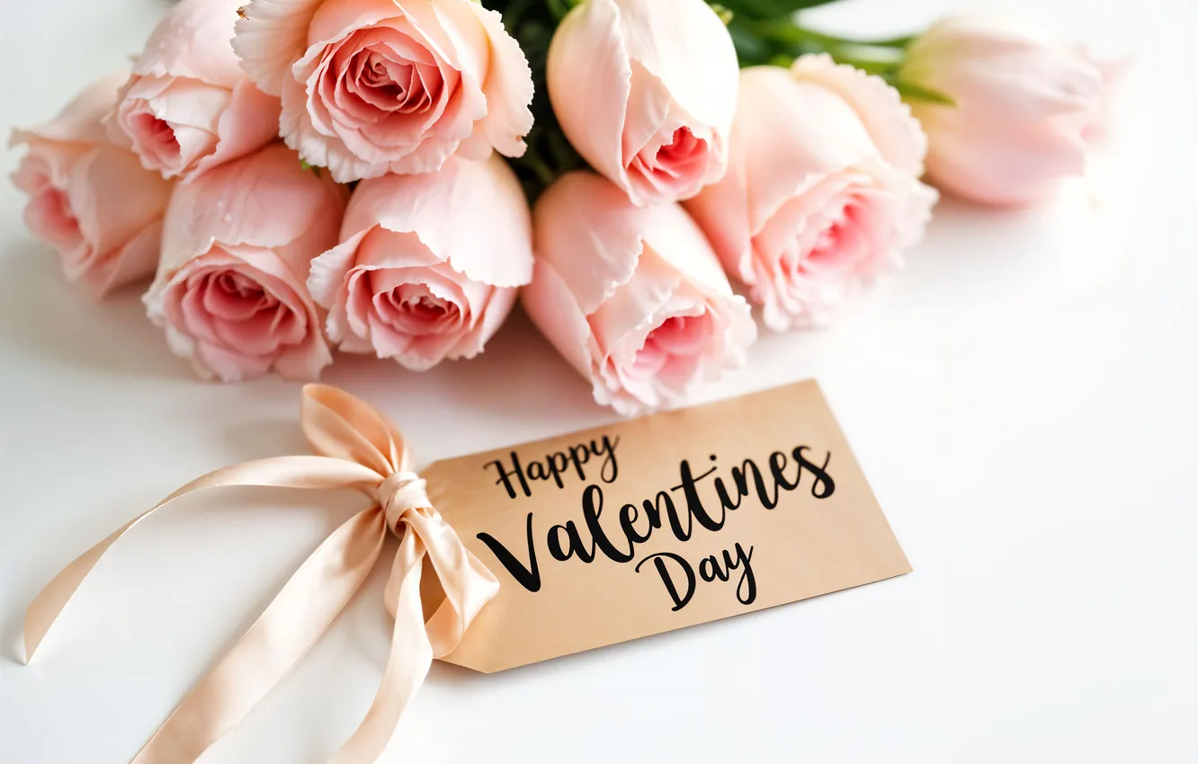 Photo wallpaper love, flowers, romance, roses, bouquet, love, happy, Valentine's day