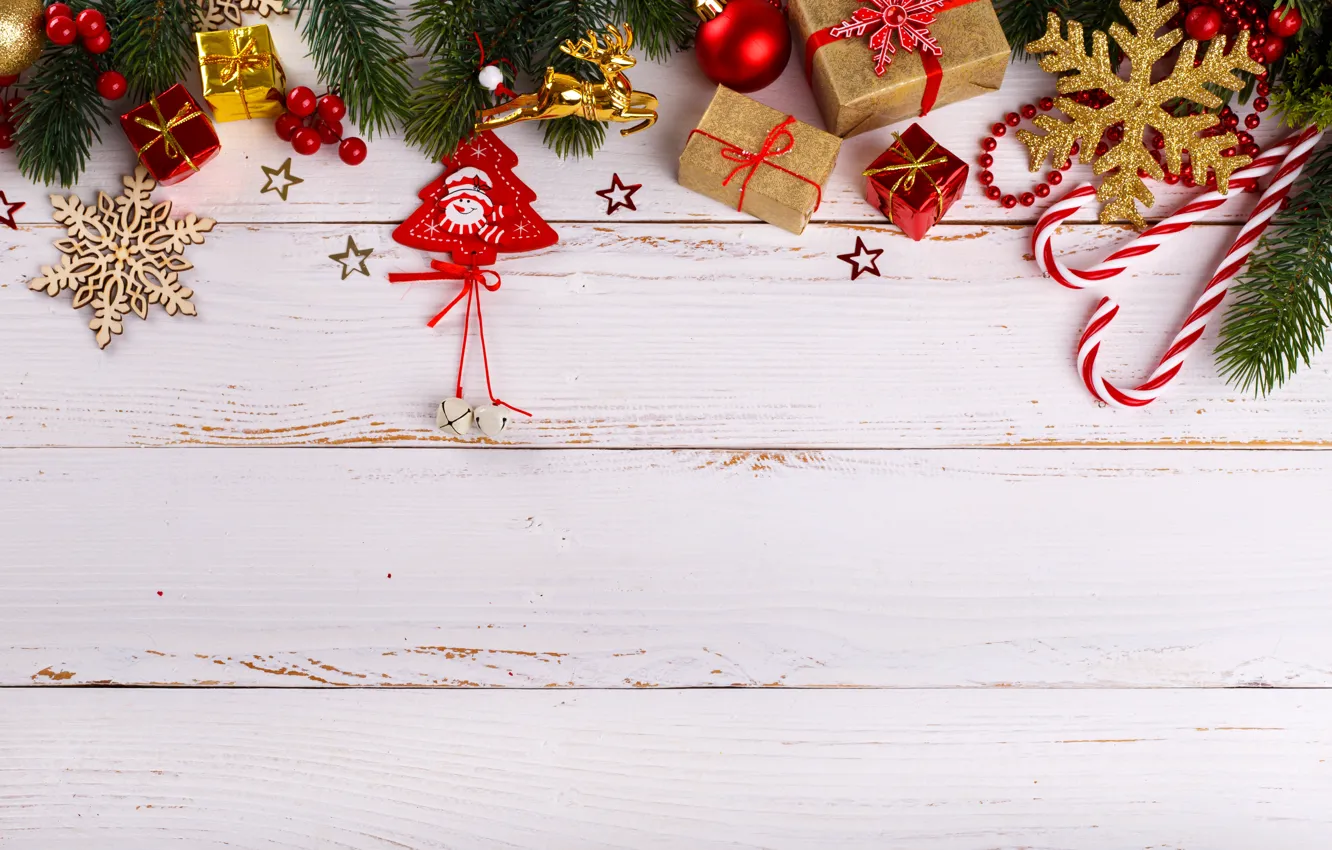 Photo wallpaper decoration, new year, Christmas, Christmas, wood, New Year, decoration, Merry