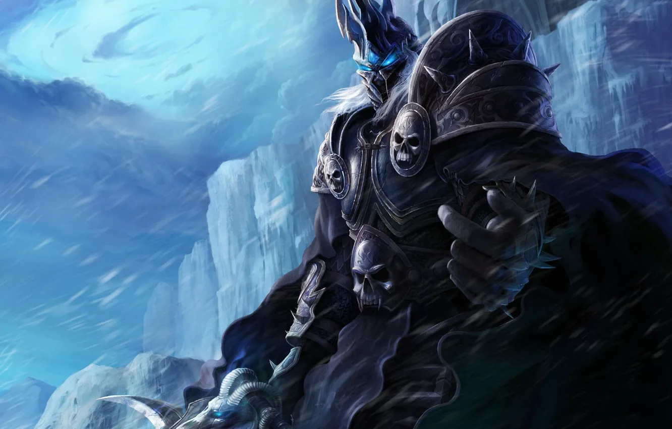 Photo wallpaper cold, ice, winter, sword, armor, warcraft, wow, world of warcraft