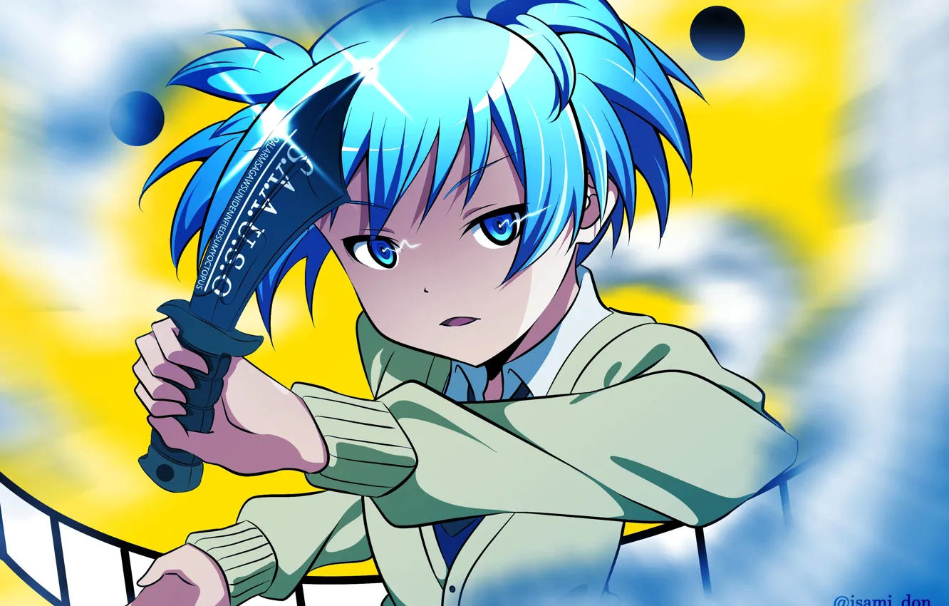 Photo wallpaper boy, knife, The class assassins, Ansatsu Kyoushitsu, Nagisa