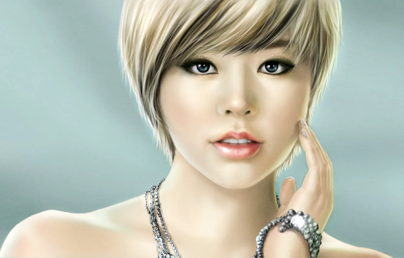 Photo wallpaper girl, decoration, art