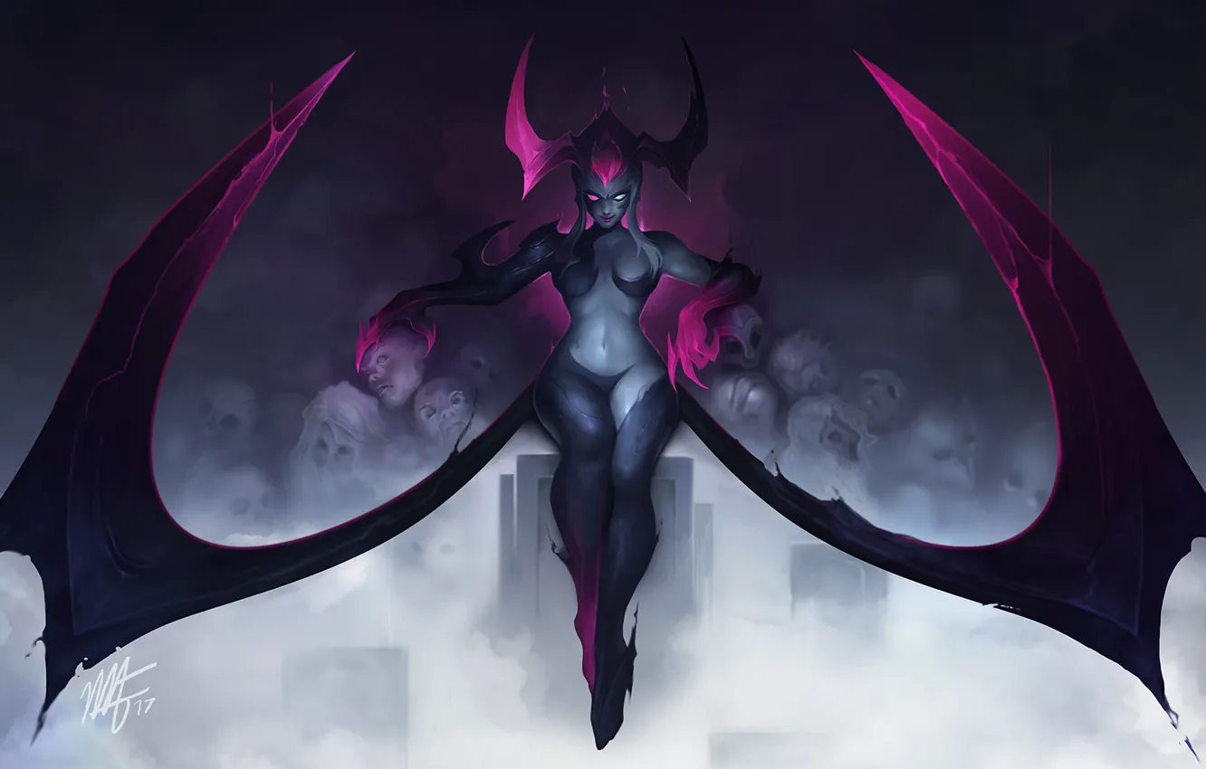 Photo wallpaper chest, the demon, art, League of Legends, evelynn, Riot Games, moba, Agony's Embrace