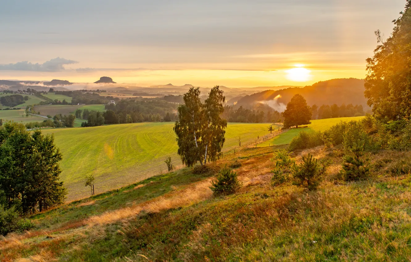 Photo wallpaper summer, sunset, nature
