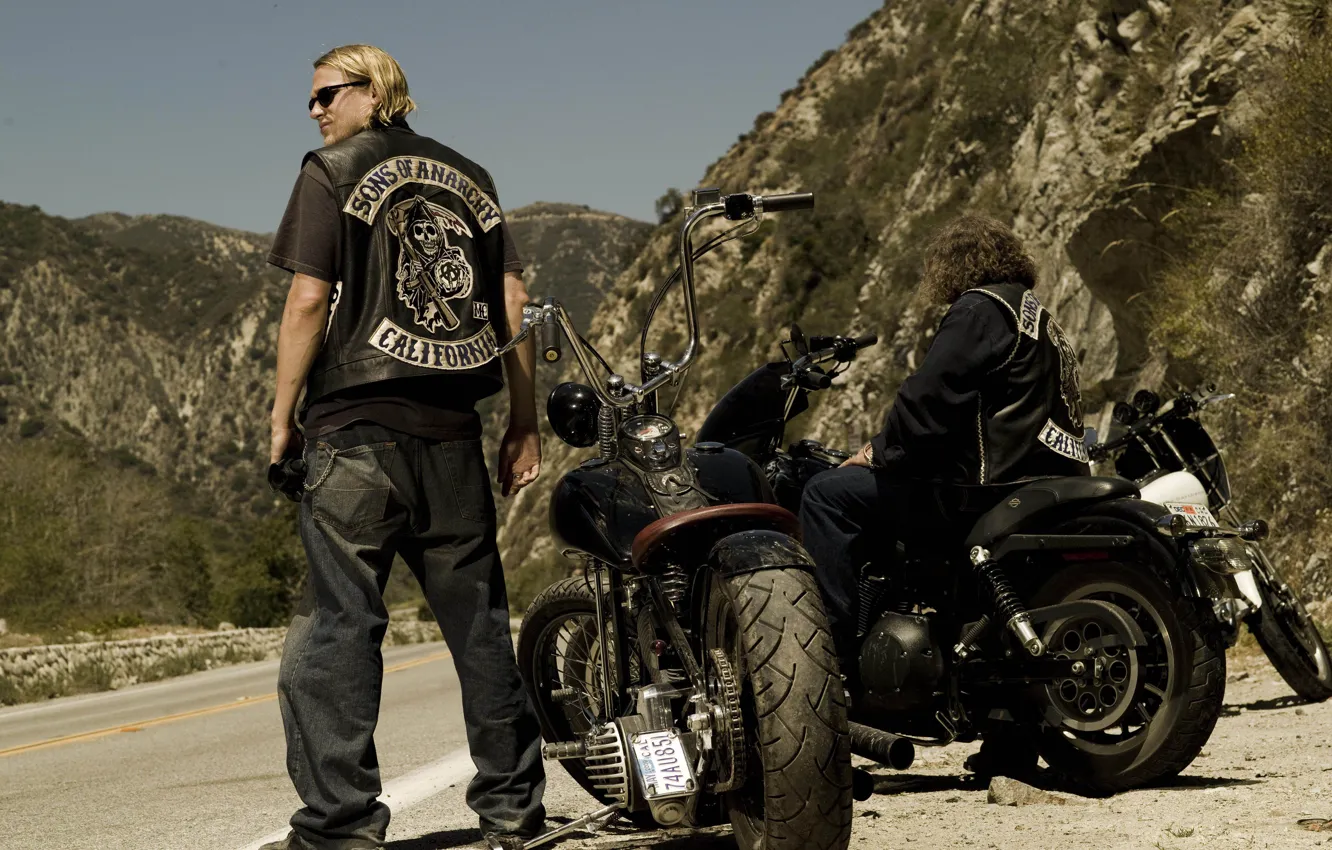 Photo wallpaper motorcycle, the series, biker, charlie hunnam, sons of anarchy, Charlie Hunnam