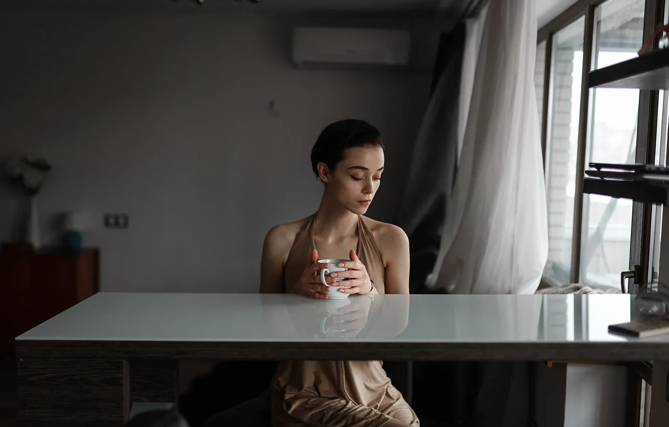 Photo wallpaper table, Cup, sponge, Aleks Five