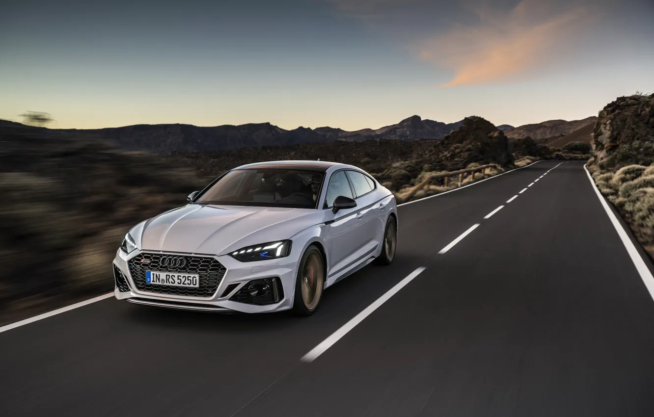 Photo wallpaper road, Audi, speed, RS5, Sportback, RS 5, 2020