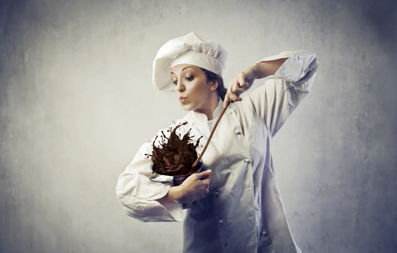 Photo wallpaper chocolate, cook, pan