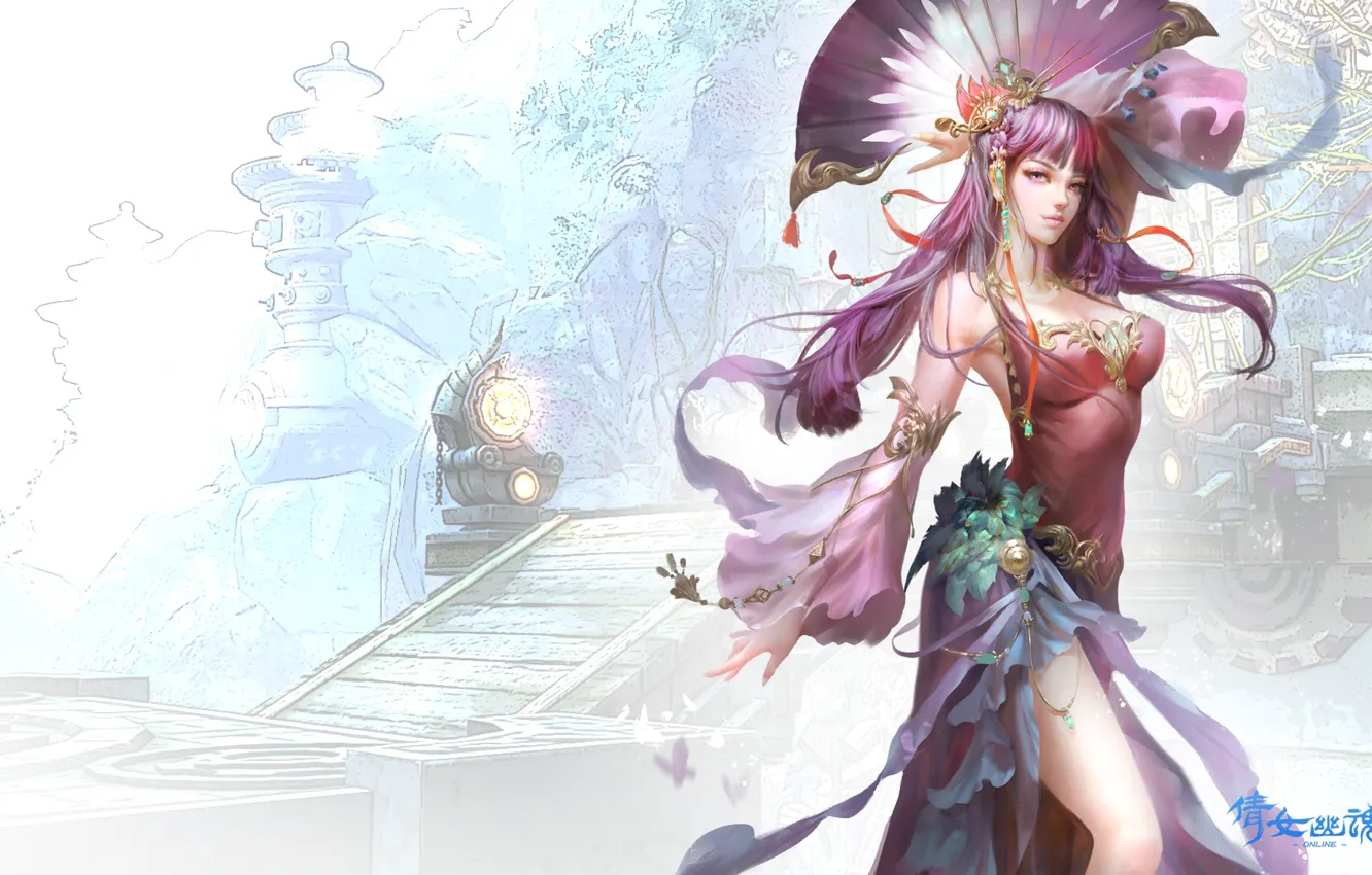 Photo wallpaper girl, weapons, the game, fan, art, NPC, the Ghost's story 2