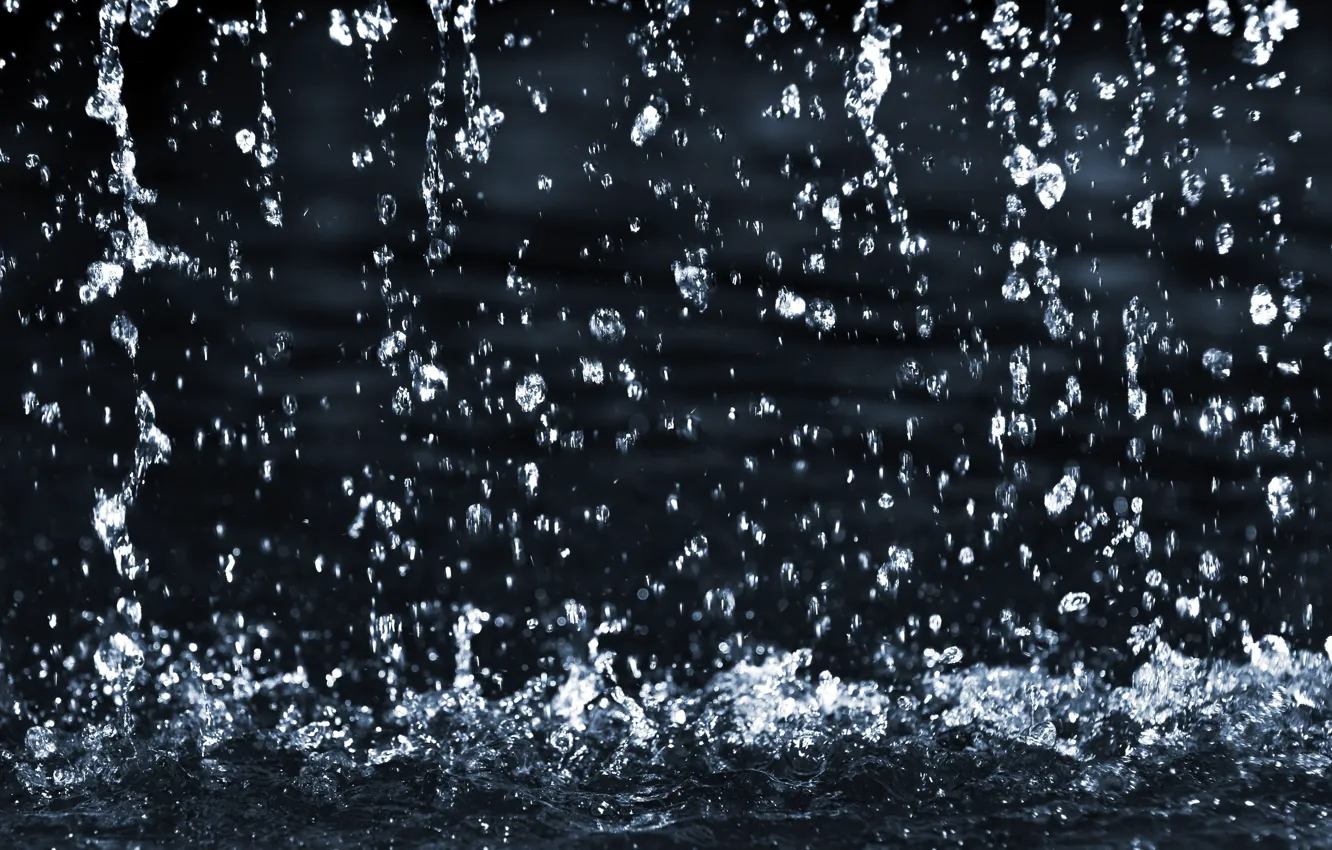 Photo wallpaper water, drops, rain, minimalism, puddle, the shower