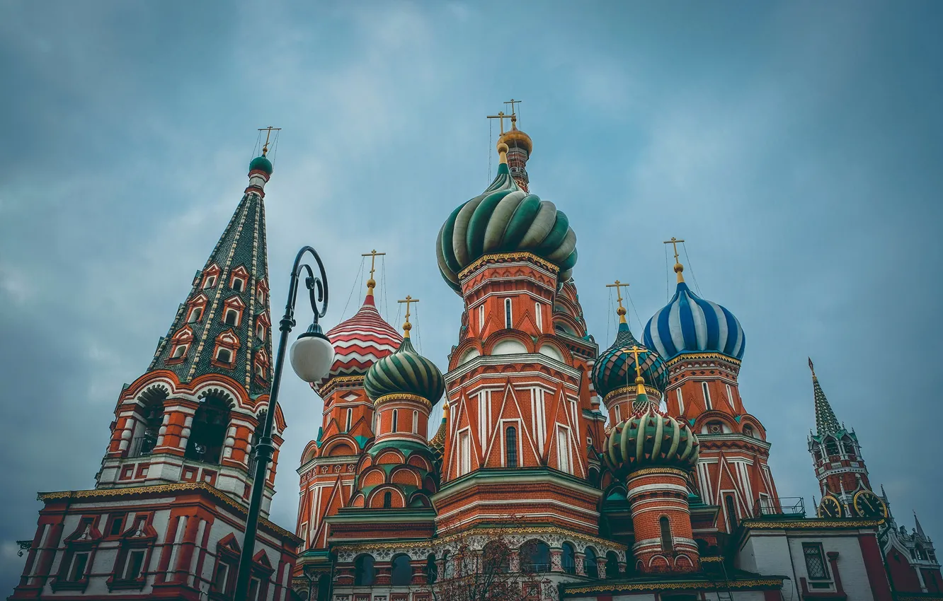 Photo wallpaper view, Moscow, St. Basil's Cathedral, the dome