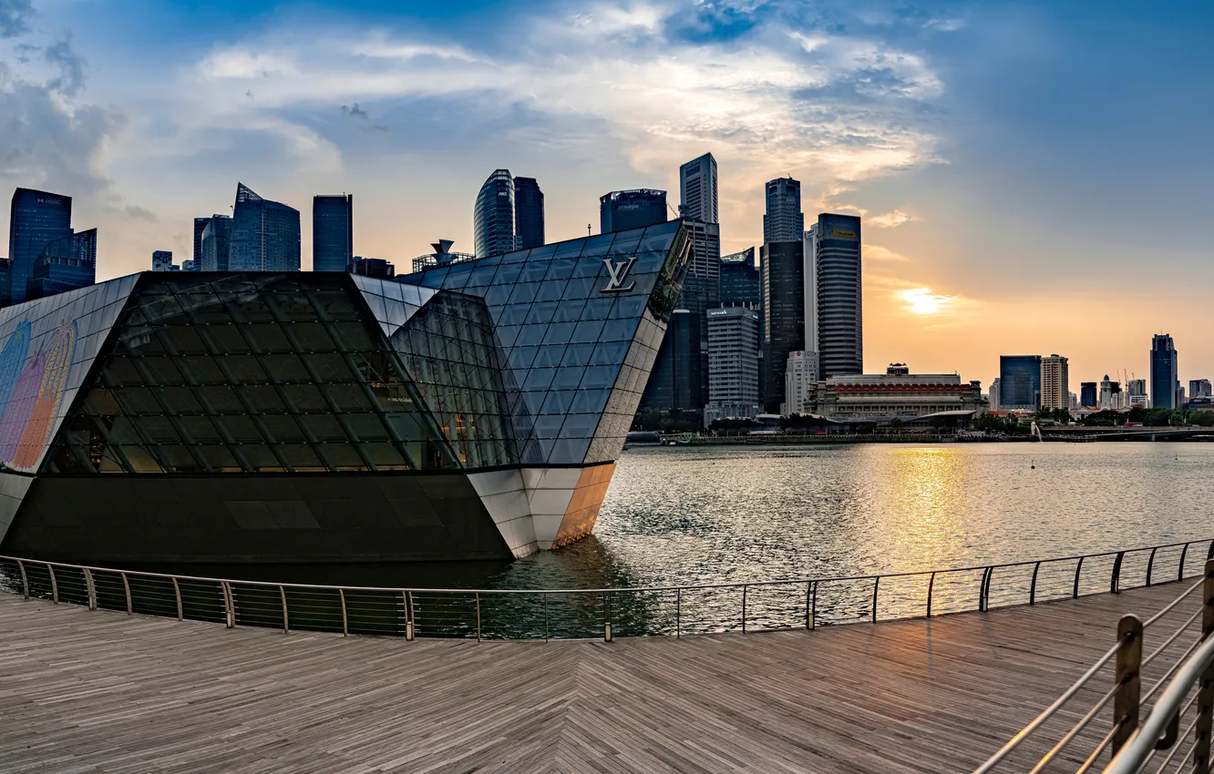 Photo wallpaper building, Singapore, Marina Bay