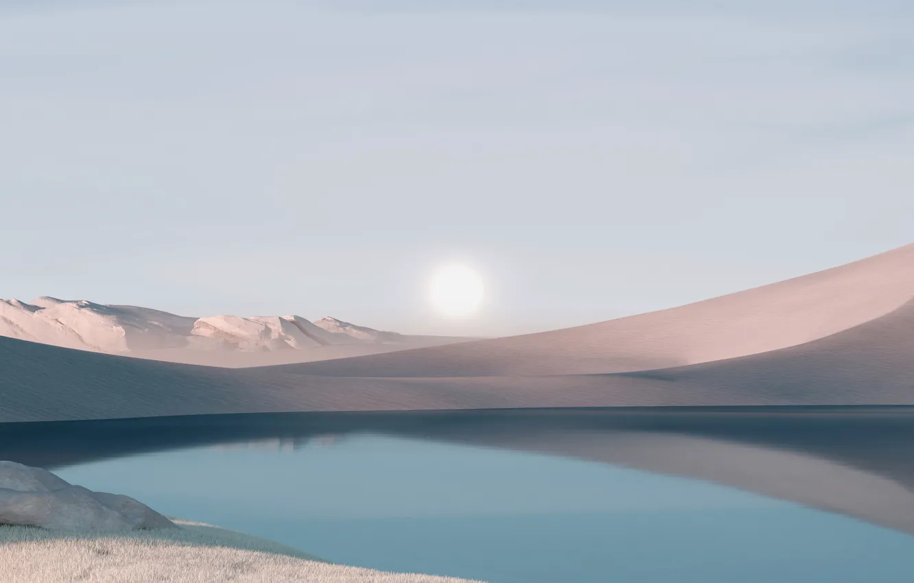 Wallpaper Desert, Dawn, Microsoft, Windows 11 for mobile and desktop ...