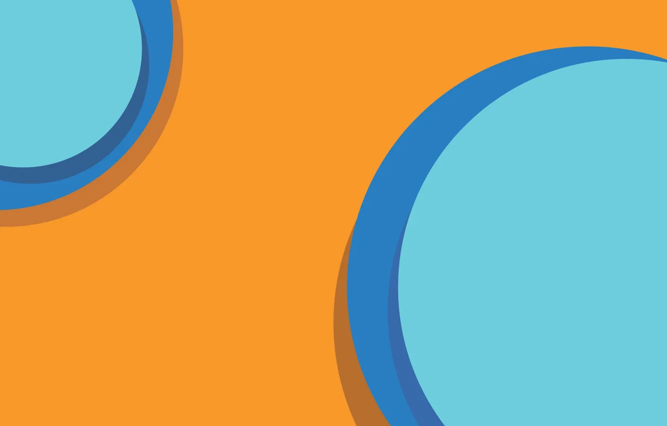 Photo wallpaper circles, orange, blue, abstraction, background, blue, texture