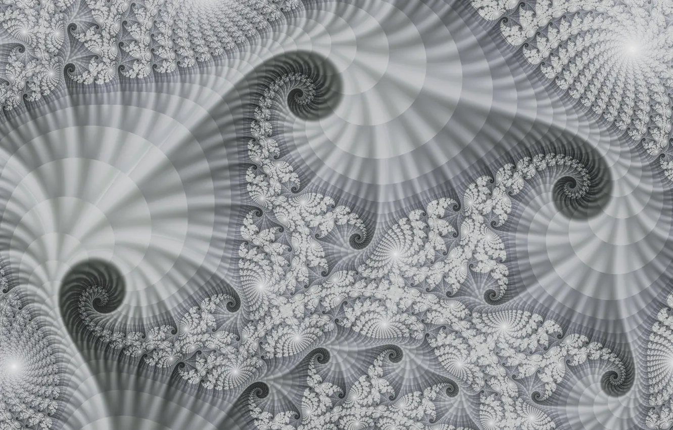 Photo wallpaper abstraction, grey, background, pattern, curls, graphics, spiral, silver