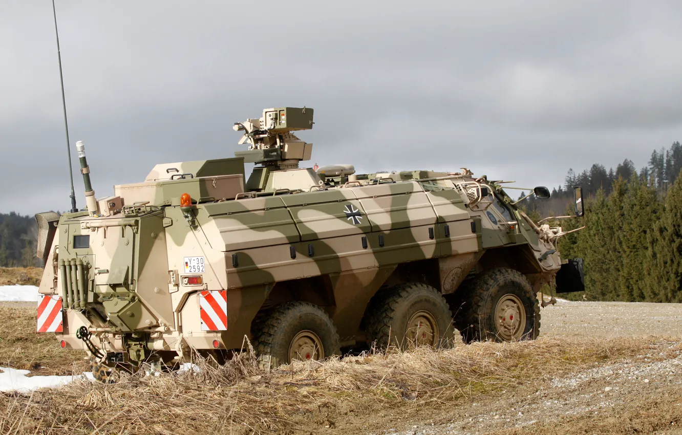 Photo wallpaper APC, The Bundeswehr, Bundeswehr, Fox, Daimler-Benz, Armoured personnel carrier, FLW200, BTR Fuchs