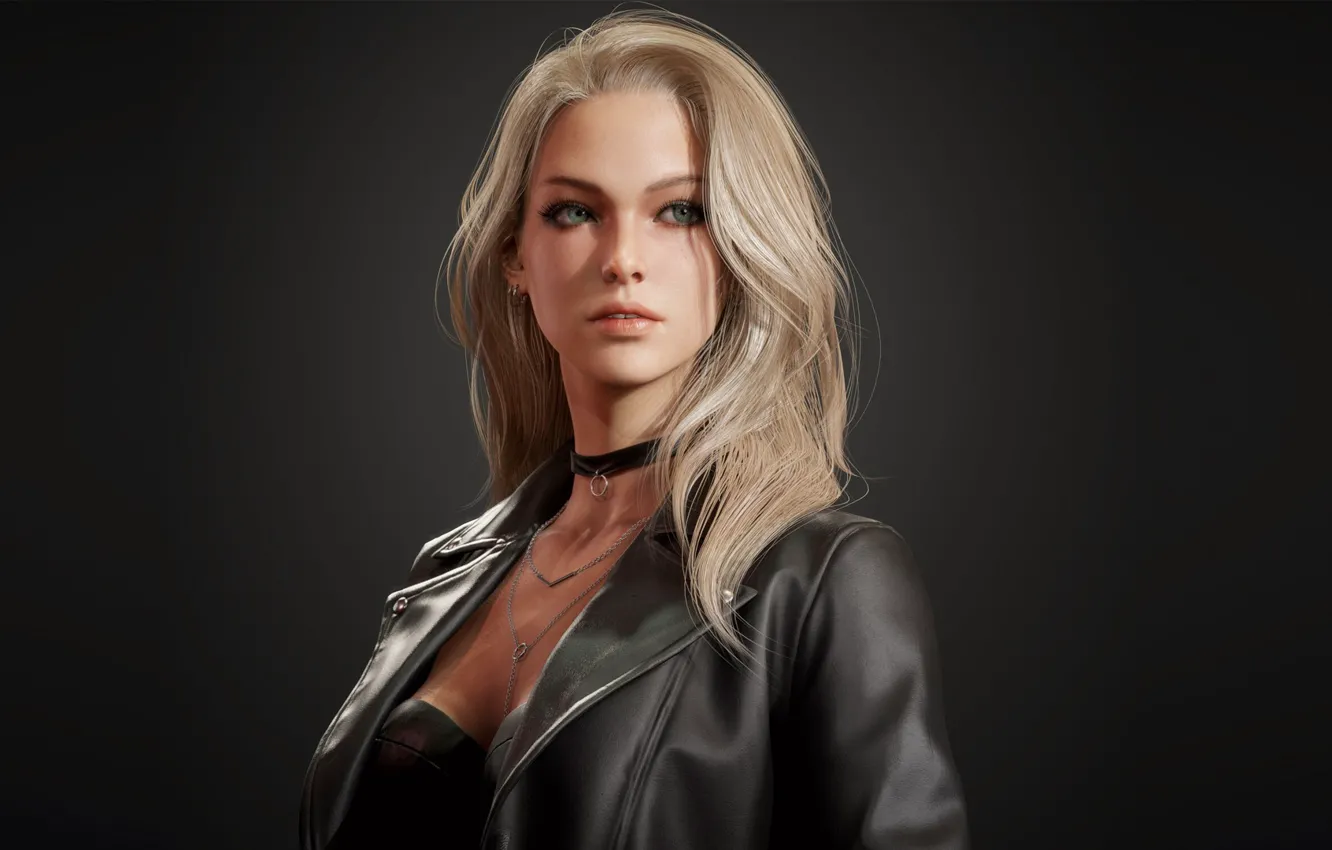 Photo wallpaper girl, portrait, art, blonde