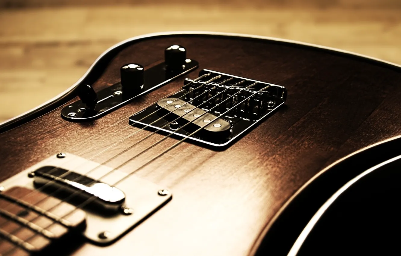 Photo wallpaper guitar, strings, case