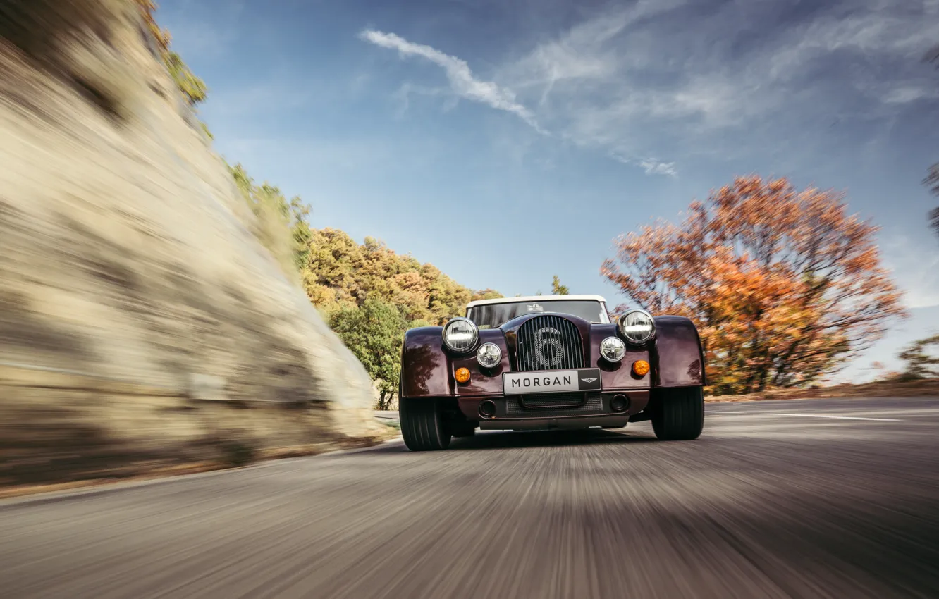 Photo wallpaper road, speed, Morgan, Morgan Plus Six, Plus Six