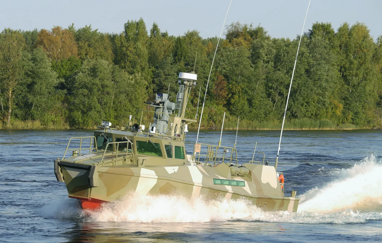 Photo wallpaper boat, Raptor, patrol