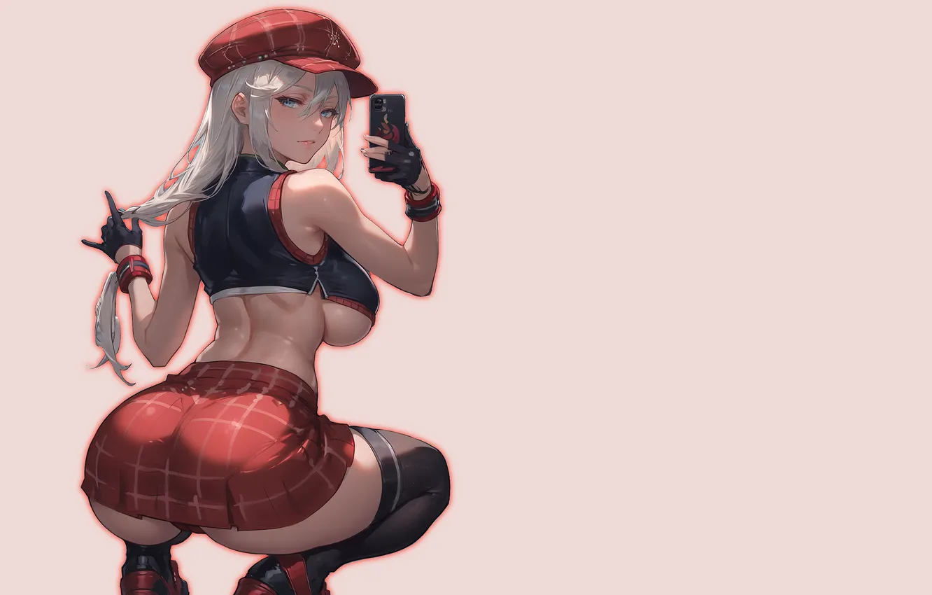 Photo wallpaper red, girl, hot, sexy, ass, photo, anime, pretty